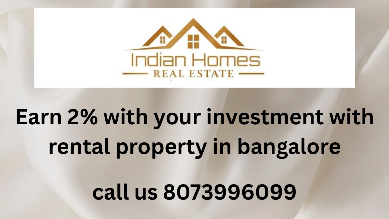 Earn 2% with your investment with rental property