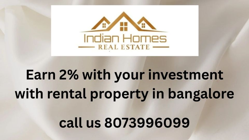 Earn 2% with your investment with rental property